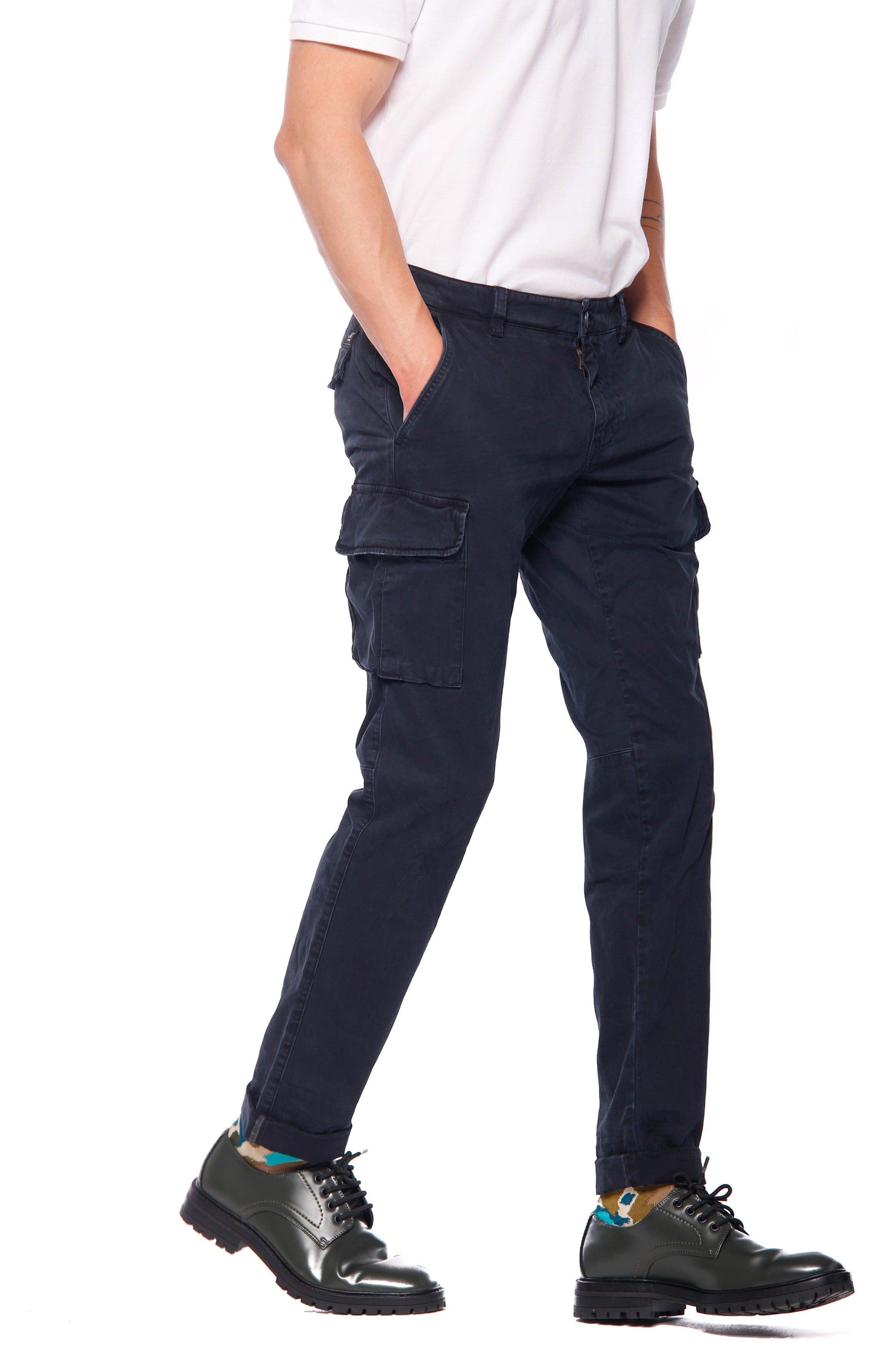 Chile pantalone cargo uomo in gabardina extra slim ① - Mason's