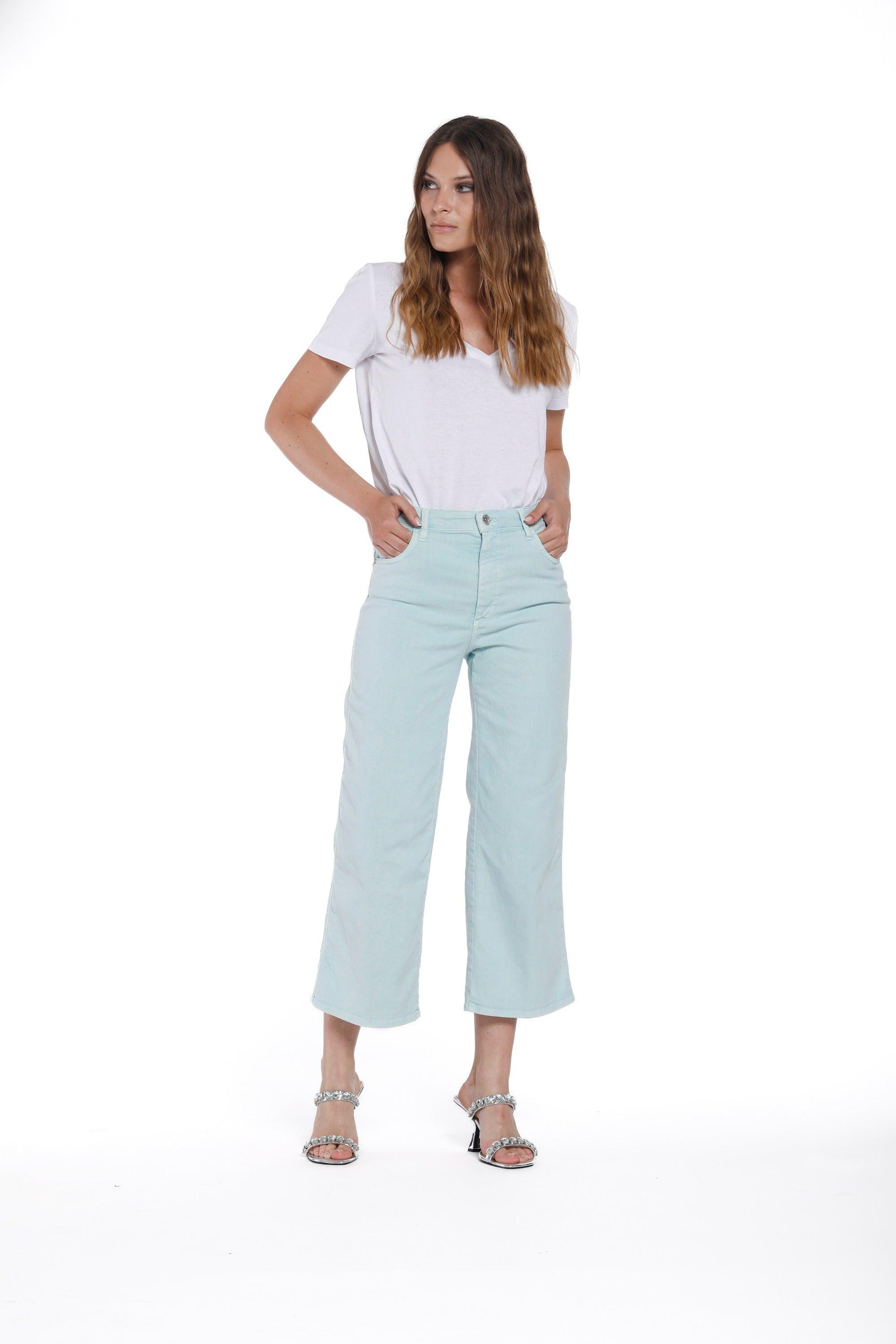 Samantha pantalone 5 tasche donna in bull denim cropped - Mason's
