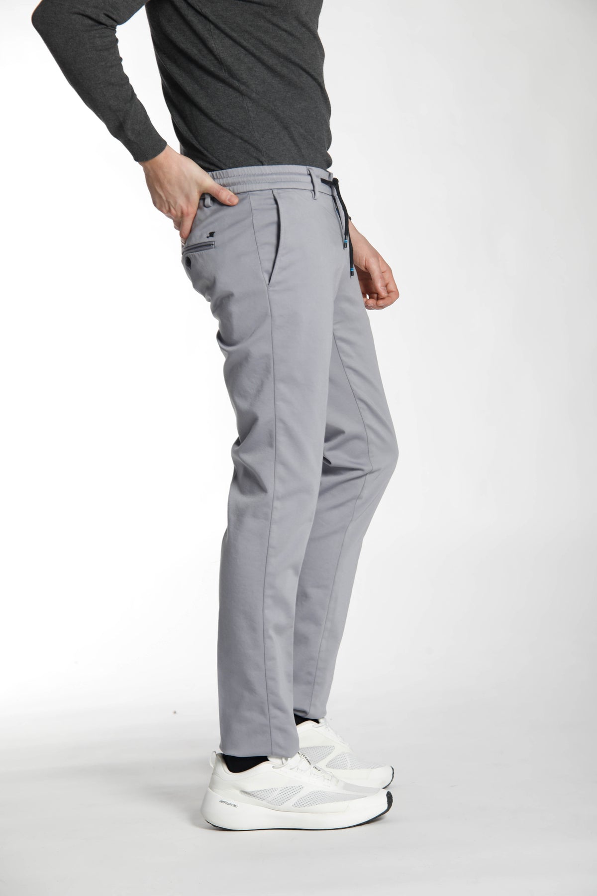 Chino Jogger homme Milano Jogger Travel, Gris clair
