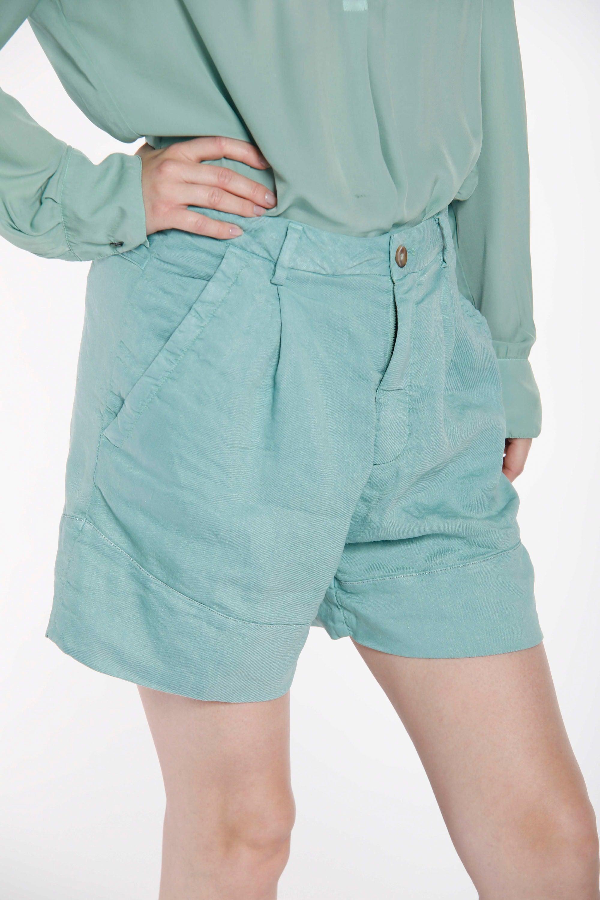 Birkin bermuda chino donna in misto lino con pinces curvy - Mason's