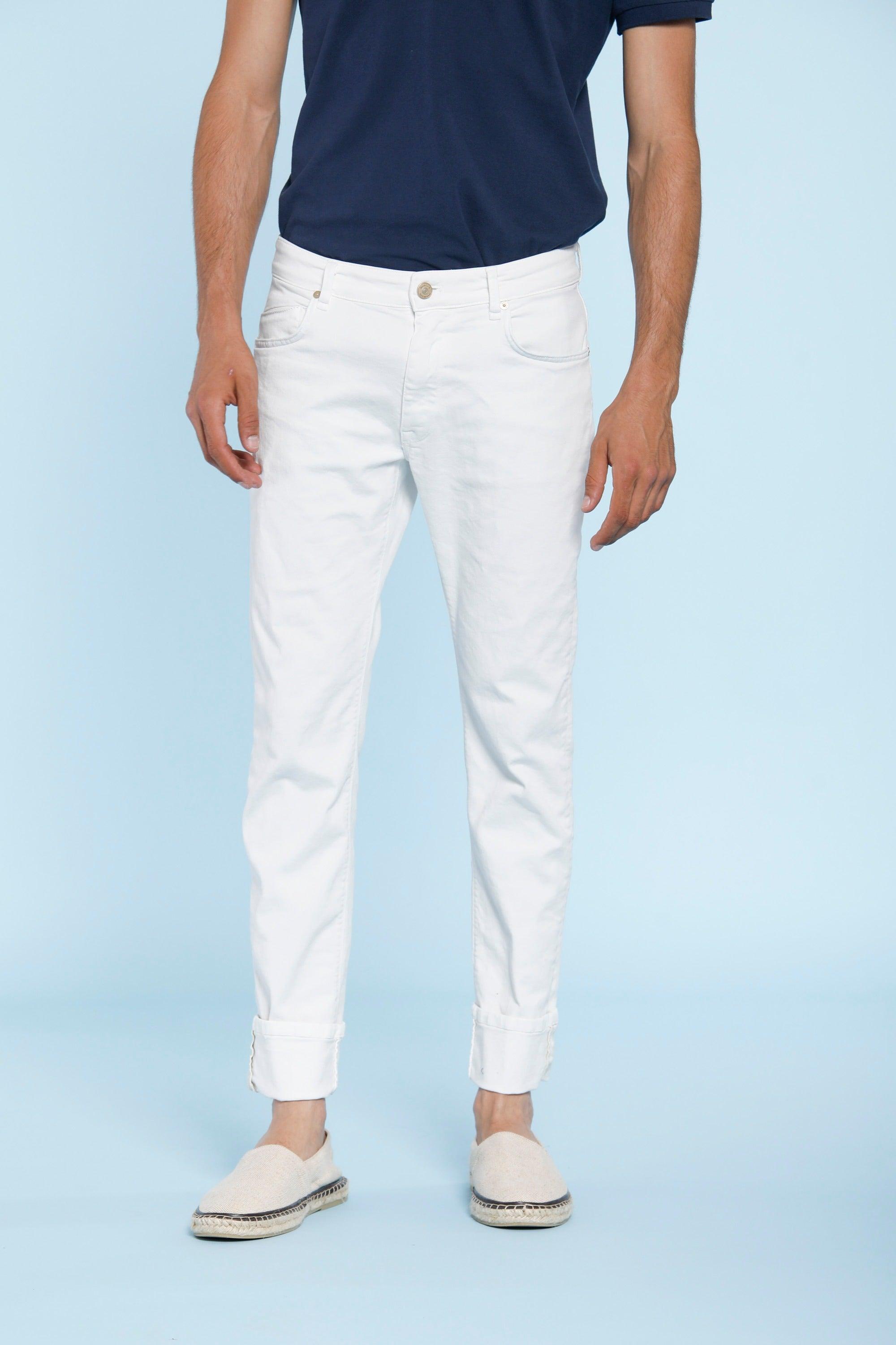 Harris 5 Tasche pantalone uomo in bull denim stretch slim fit - Mason's