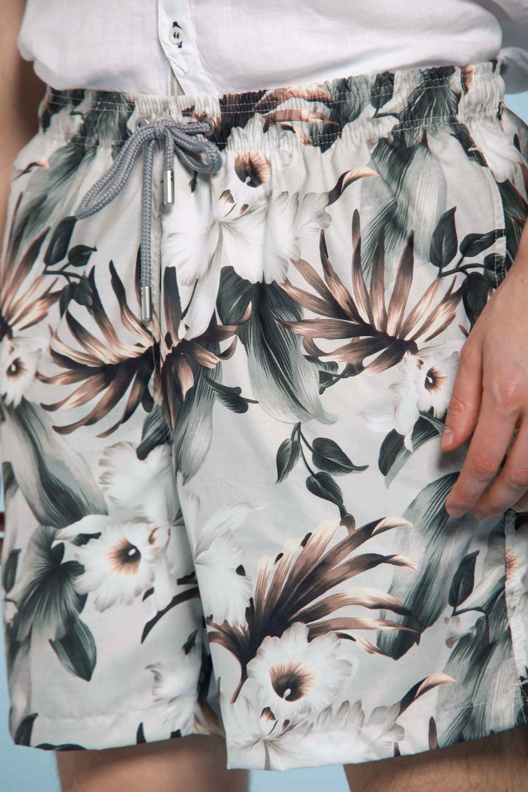 Versilia Beach Chinos costume mare da uomo stampa ibiscus - Mason's