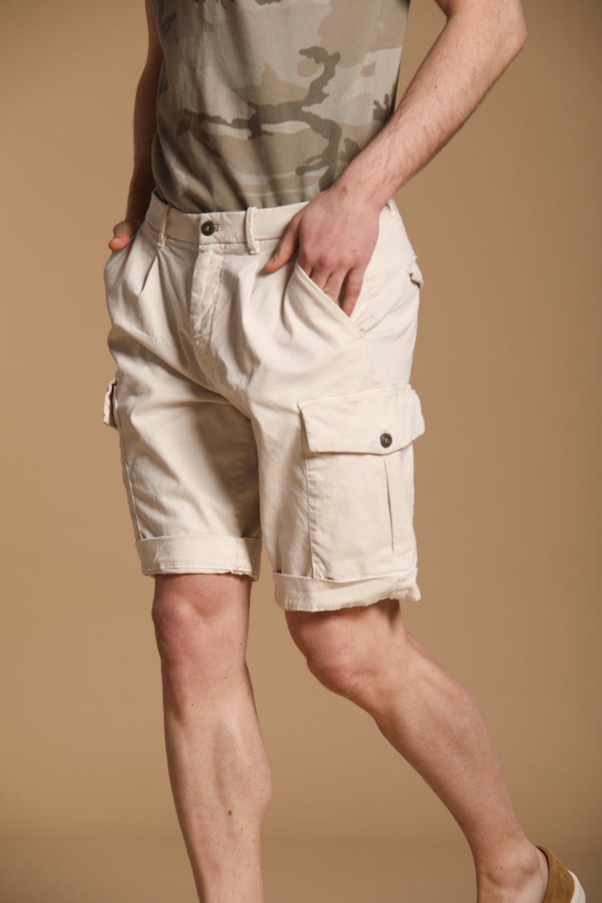 Cargo 22 мъжки карго бермуди от габардин и коприна с relaxed fit