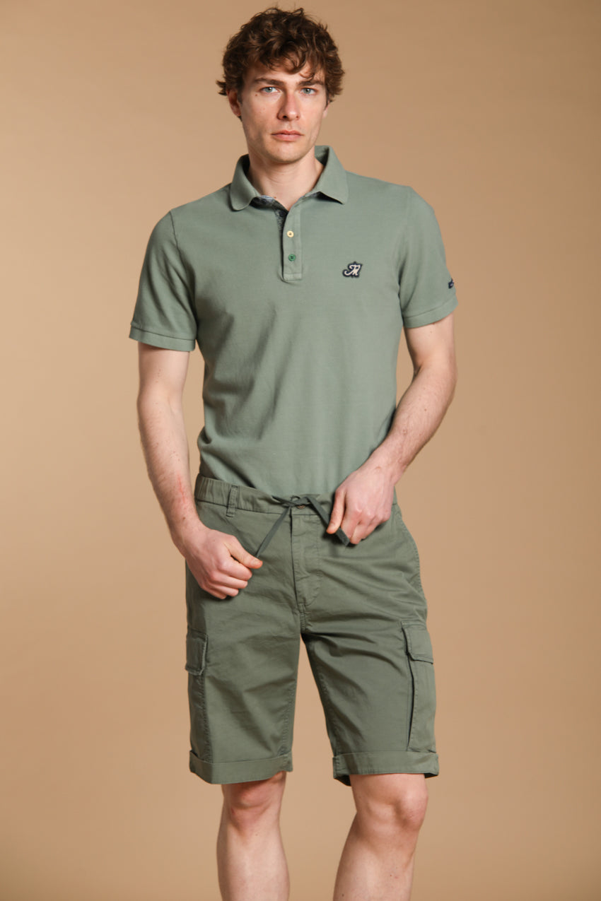 Cargo M74 мъжки карго бермуди от пима памучен туил - relaxed fit