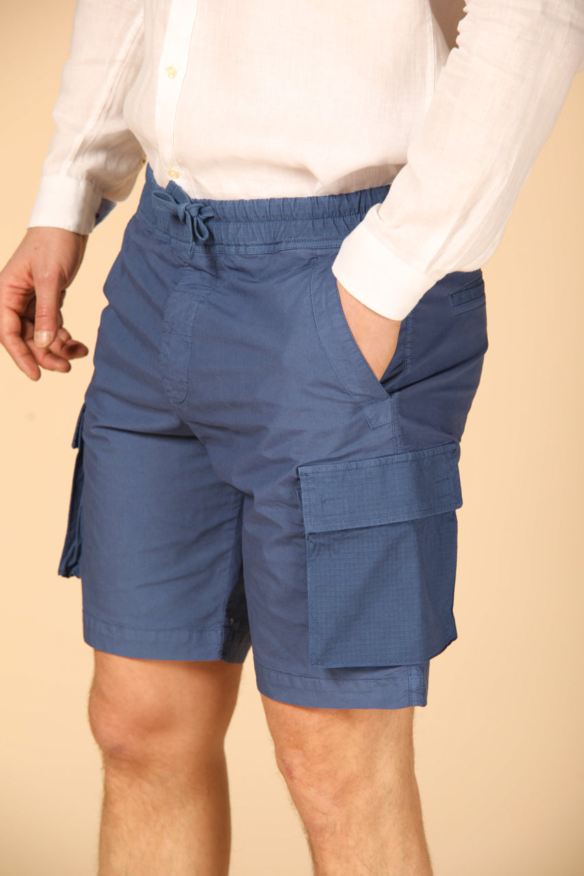 immagine 3 di bermuda cargo uomo modello Forte Summer color indaco regular fit di Mason's