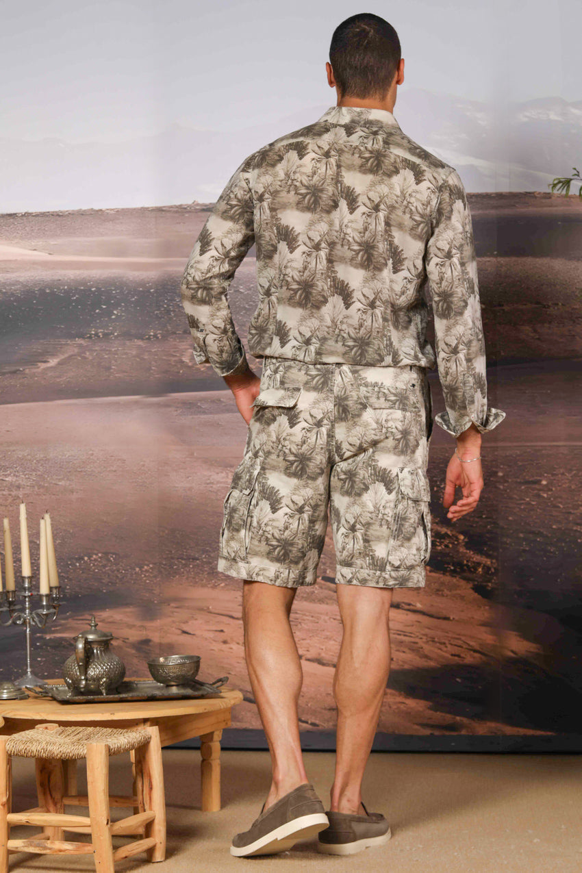 Torino мъжка риза с дълъг ръкав от лиосел с английски принт