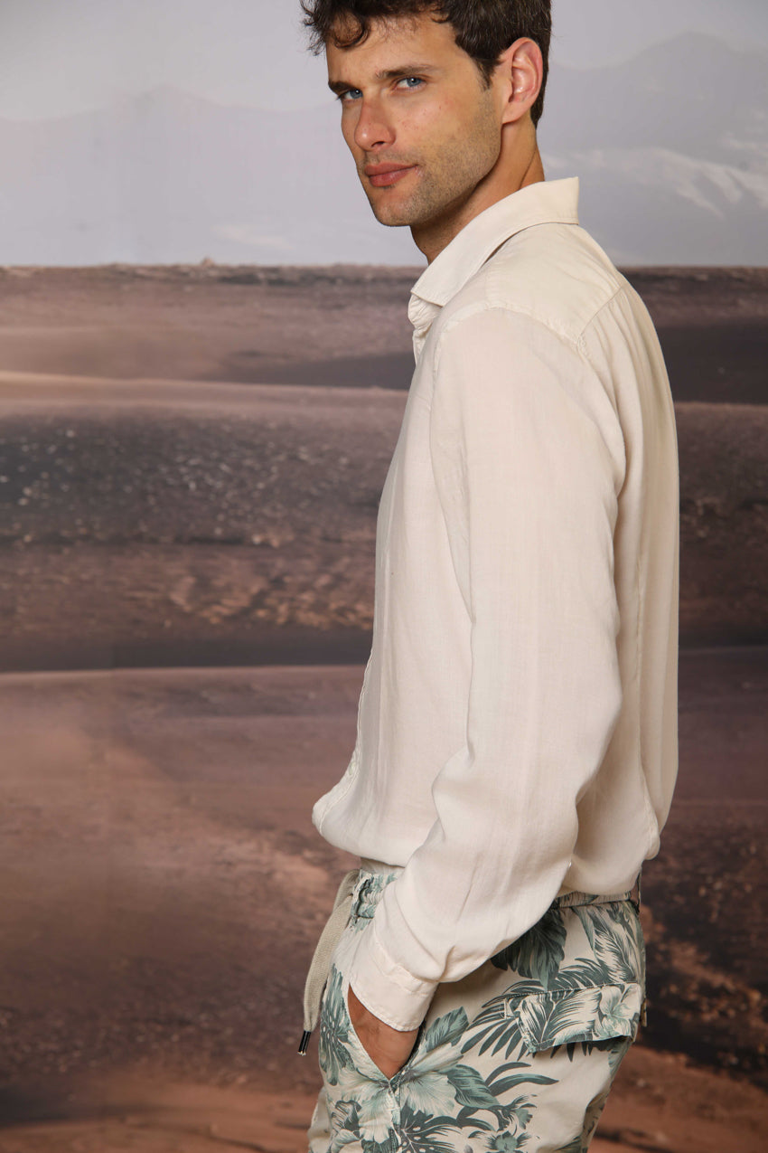 Torino мъжка риза с дълъг ръкав от тенсел