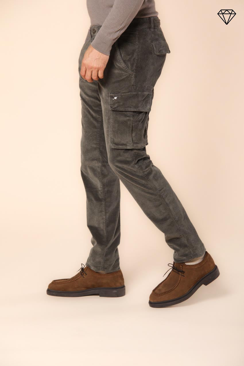 Foto 4 Chile pantalone cargo uomo in velluto 500 righe extra slim fit ①