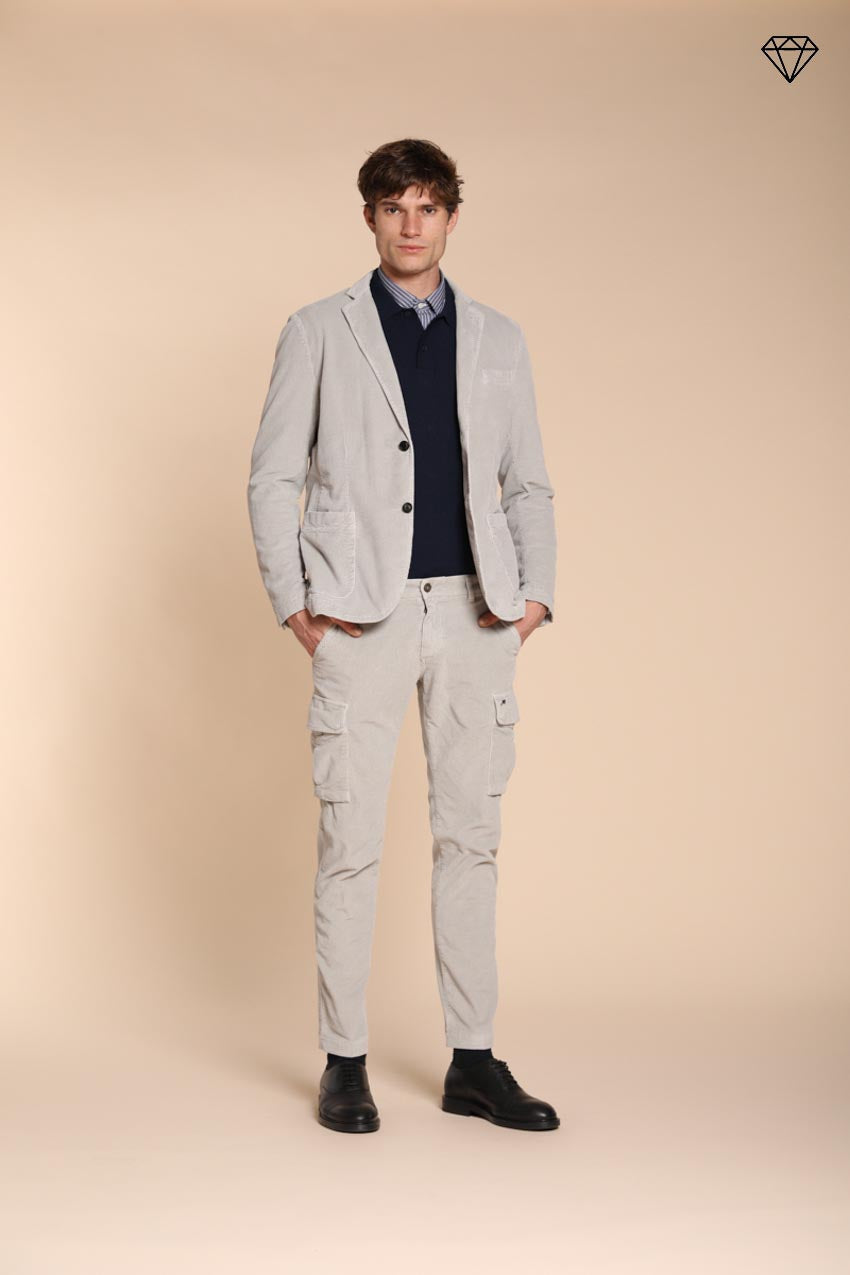 Foto 5 Chile pantalone cargo uomo in velluto 500 righe extra slim fit ①