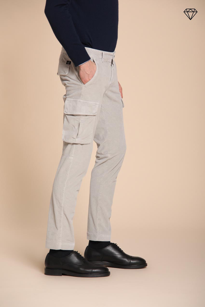 Foto 3 Chile pantalone cargo uomo in velluto 500 righe extra slim fit ①
