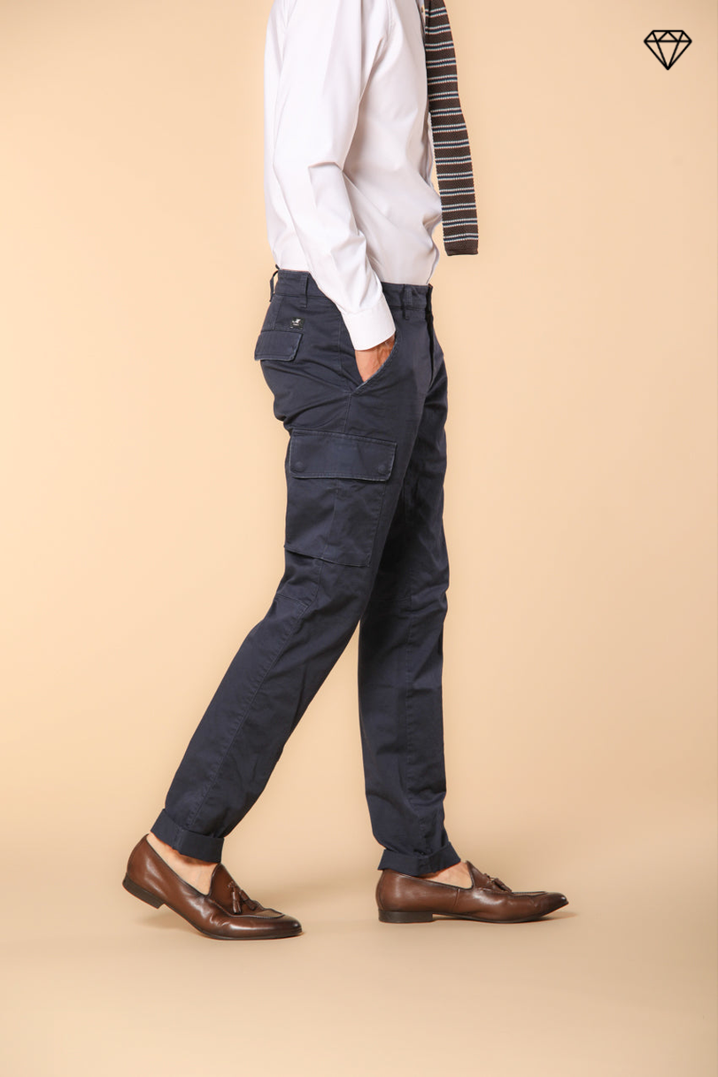 Immagine 4 di Chile pantalone cargo uomo in raso stretch extra slim fit di Mason's