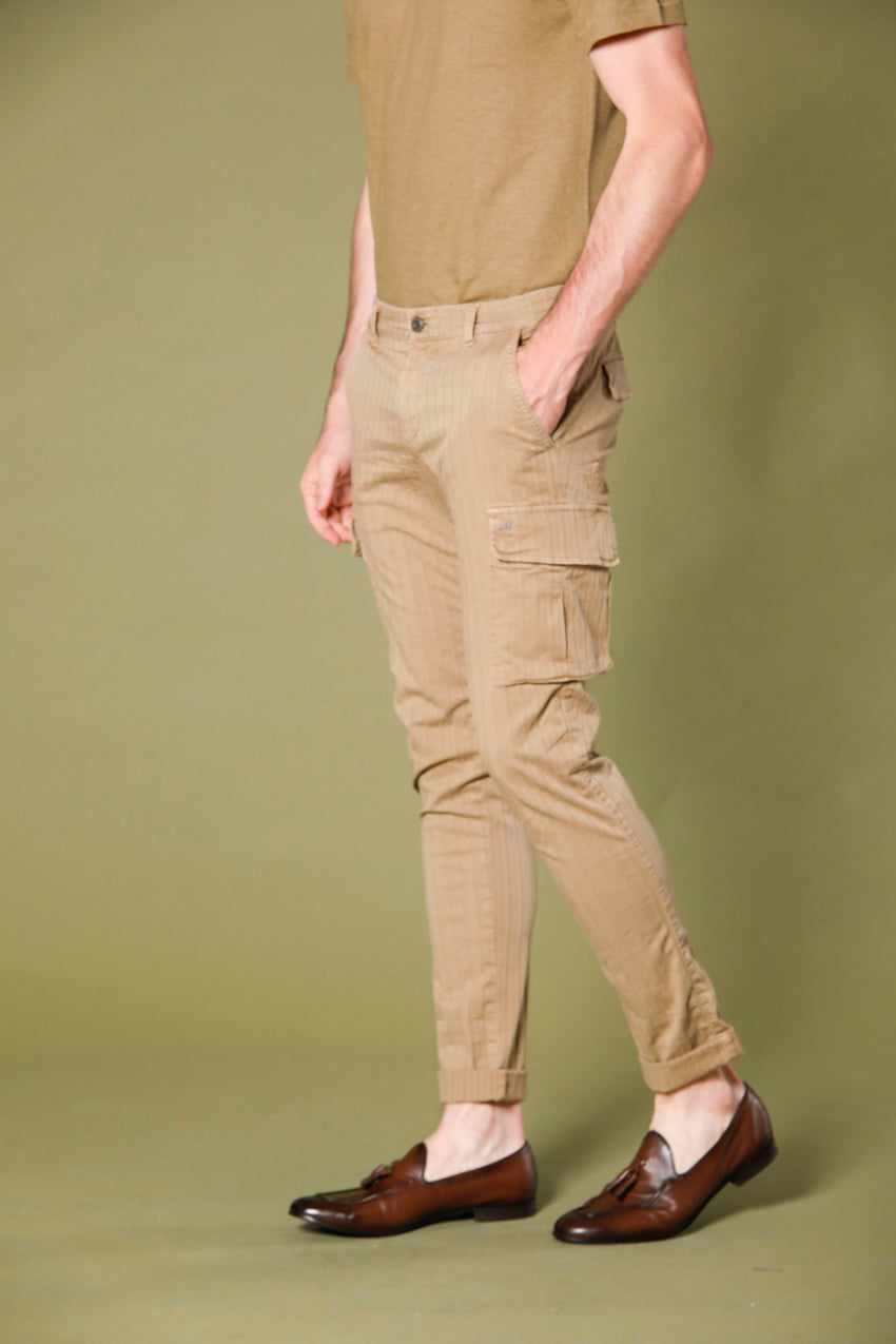 immagine 4 di pantalone cargo uomo in cotone resca 3d modello Chile colore kaki di Mason's 