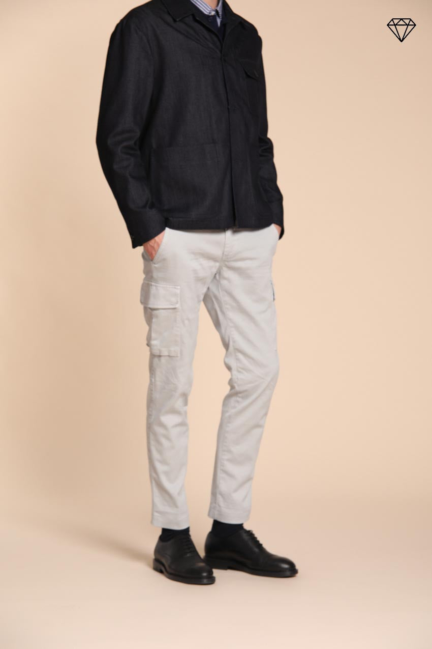 Foto 5 Chile pantalone cargo uomo in gabardina extra slim fit ①
