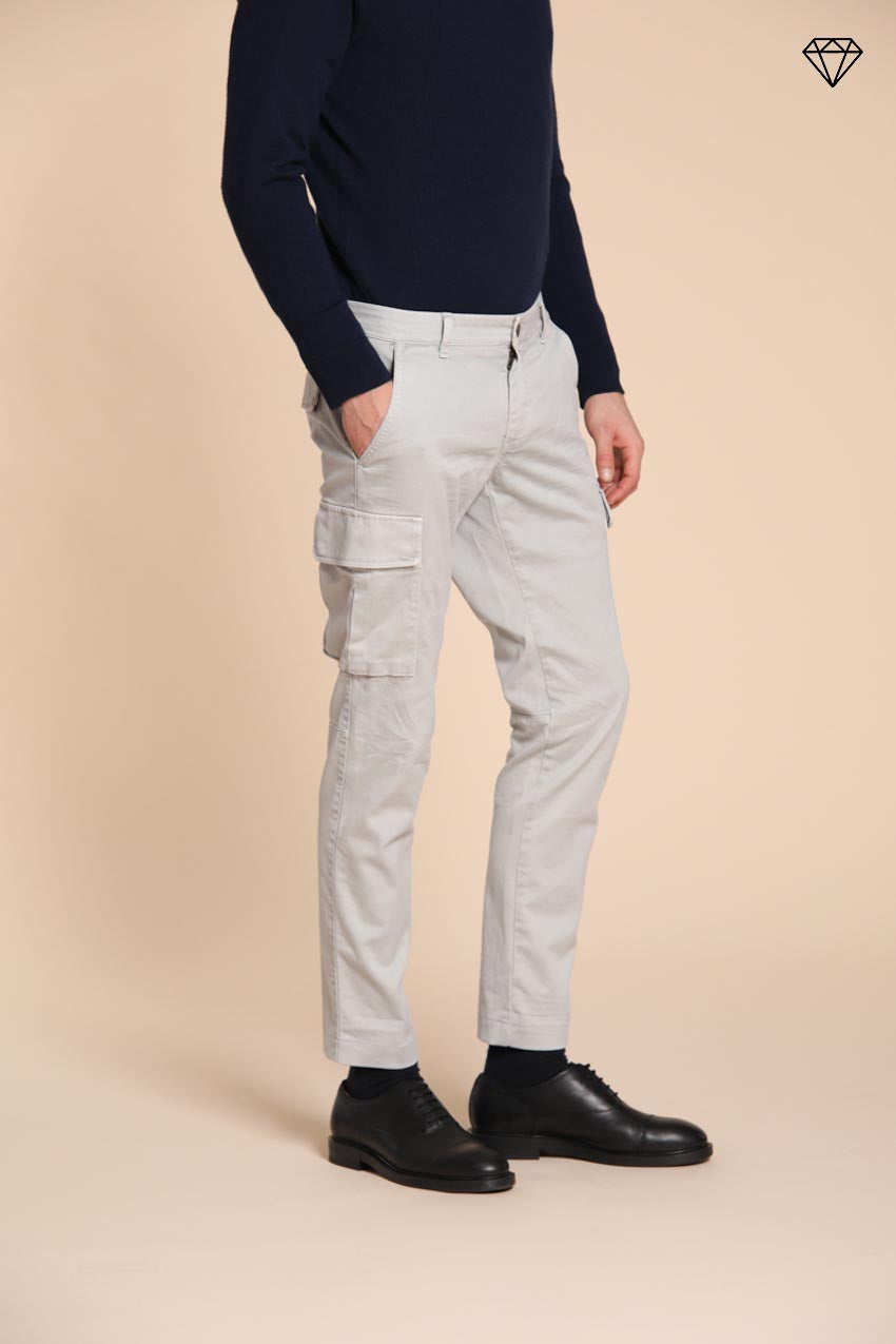 Foto 1 Chile pantalone cargo uomo in gabardina extra slim fit ①