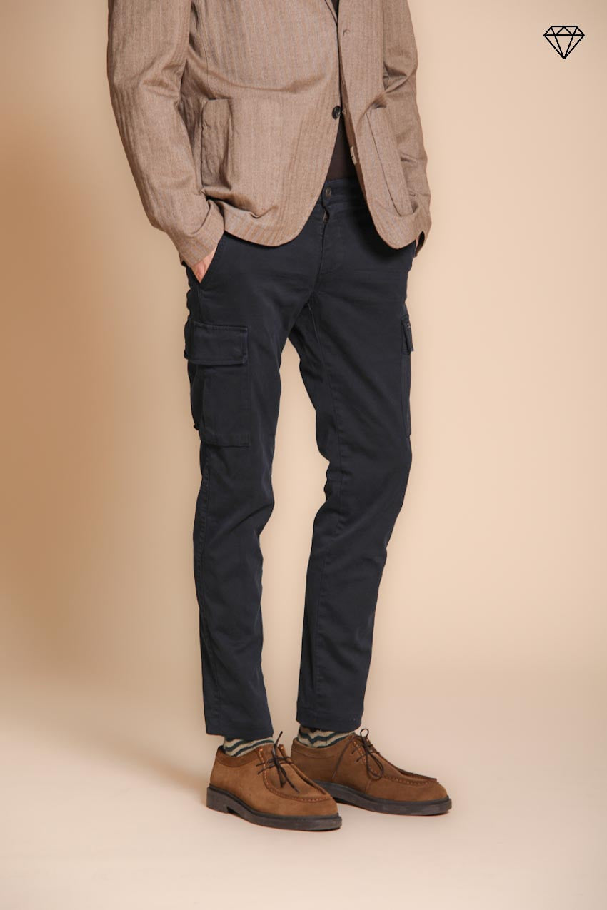 Foto 5 Chile pantalone cargo uomo in gabardina extra slim fit ①
