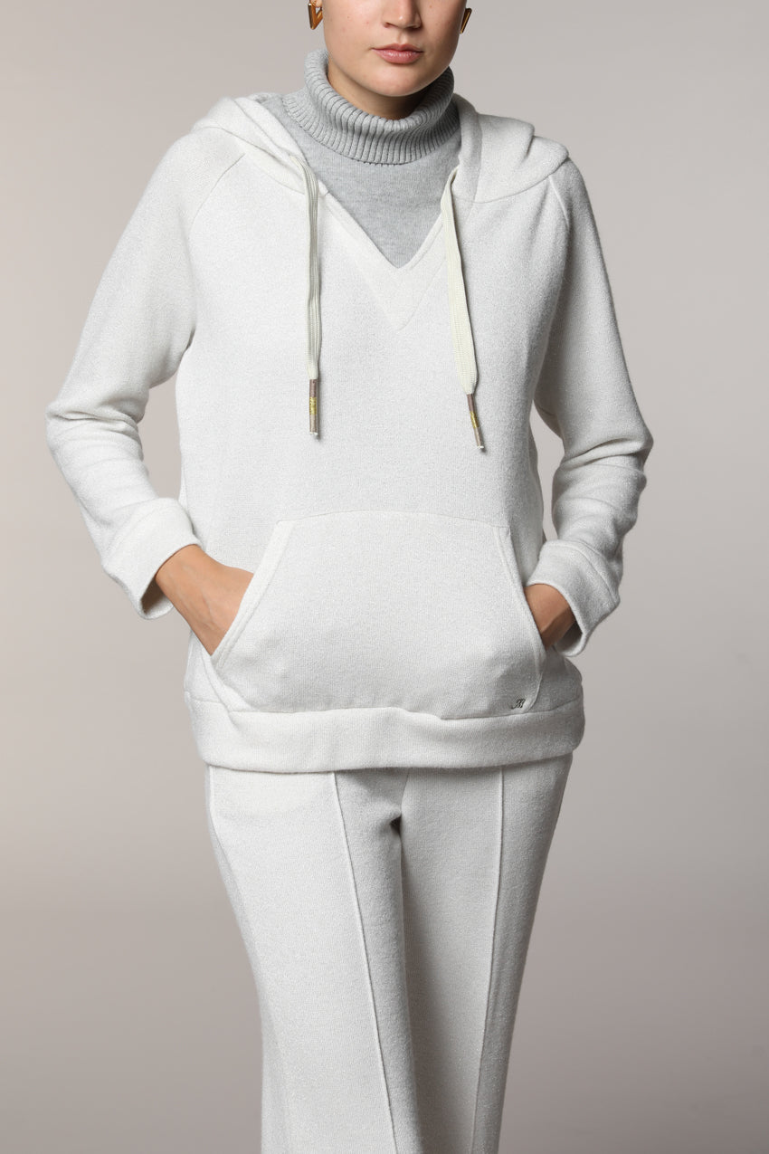 Hoodie дамски суитшърт с качулка от трикотаж с лурекс