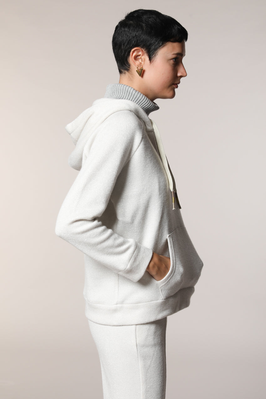 Hoodie дамски суитшърт с качулка от трикотаж с лурекс