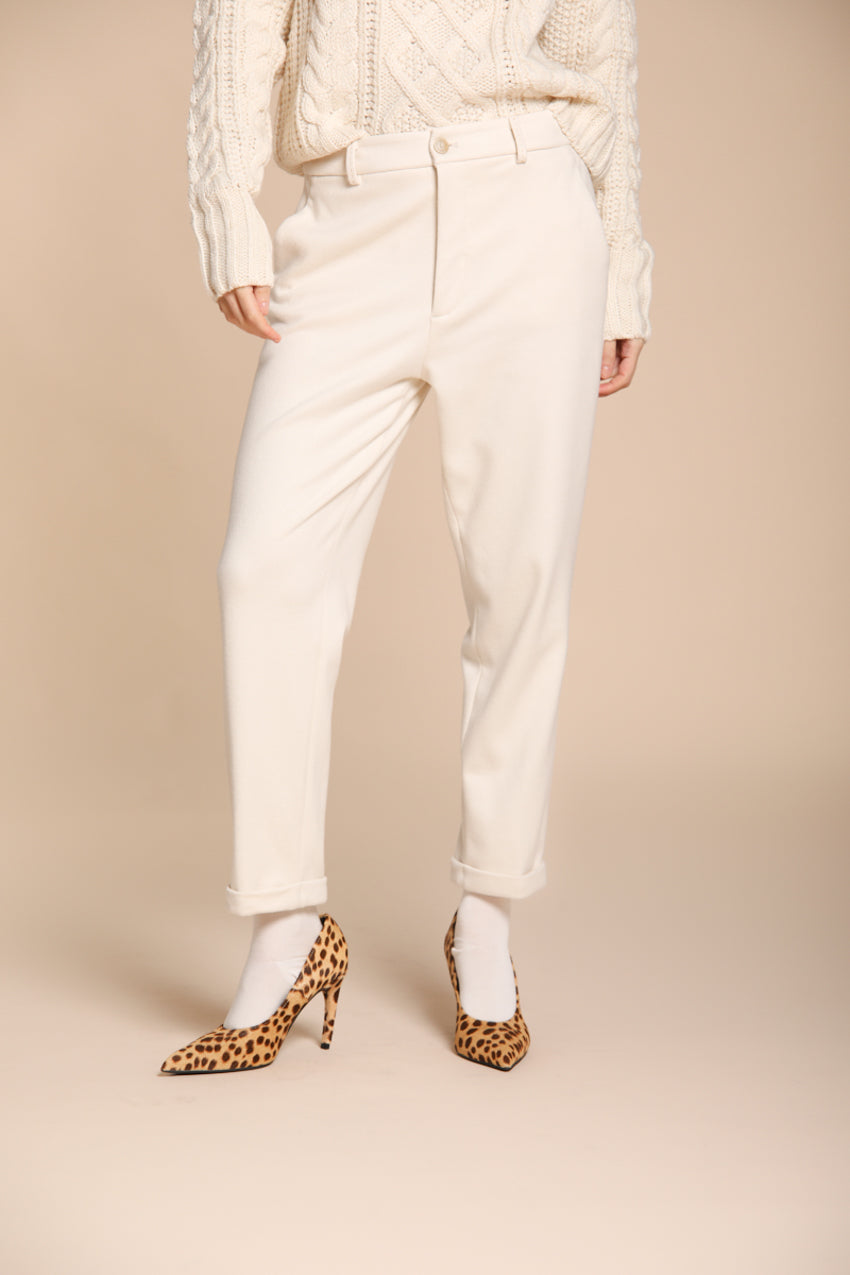 Foto 1 New York Cozy pantalone chino donna in jersey carrot fit
