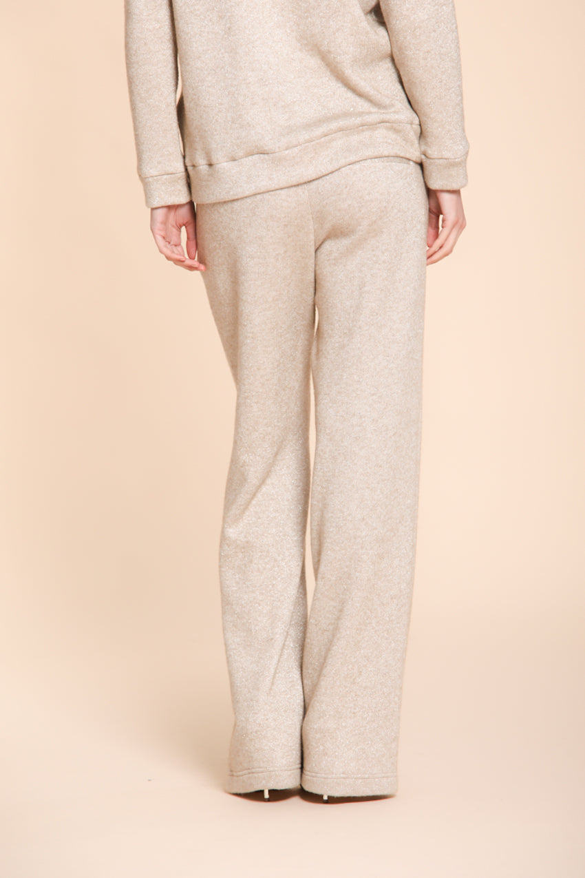 Foto 4 Easy Straight pantalone chino donna in jersey con lurex straight fit