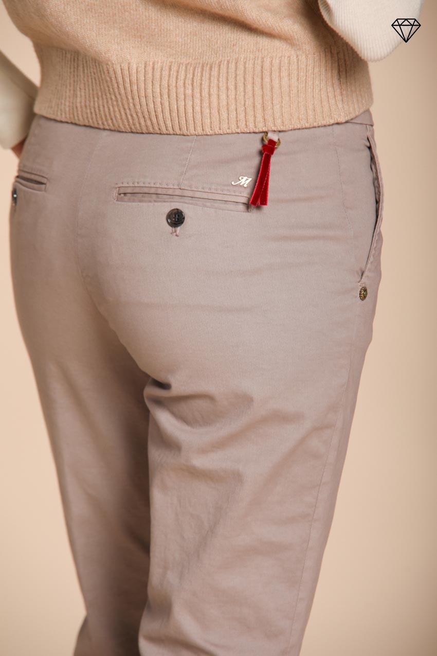 Foto 2 New York Slim pantalone chino donna in raso slim fit ①