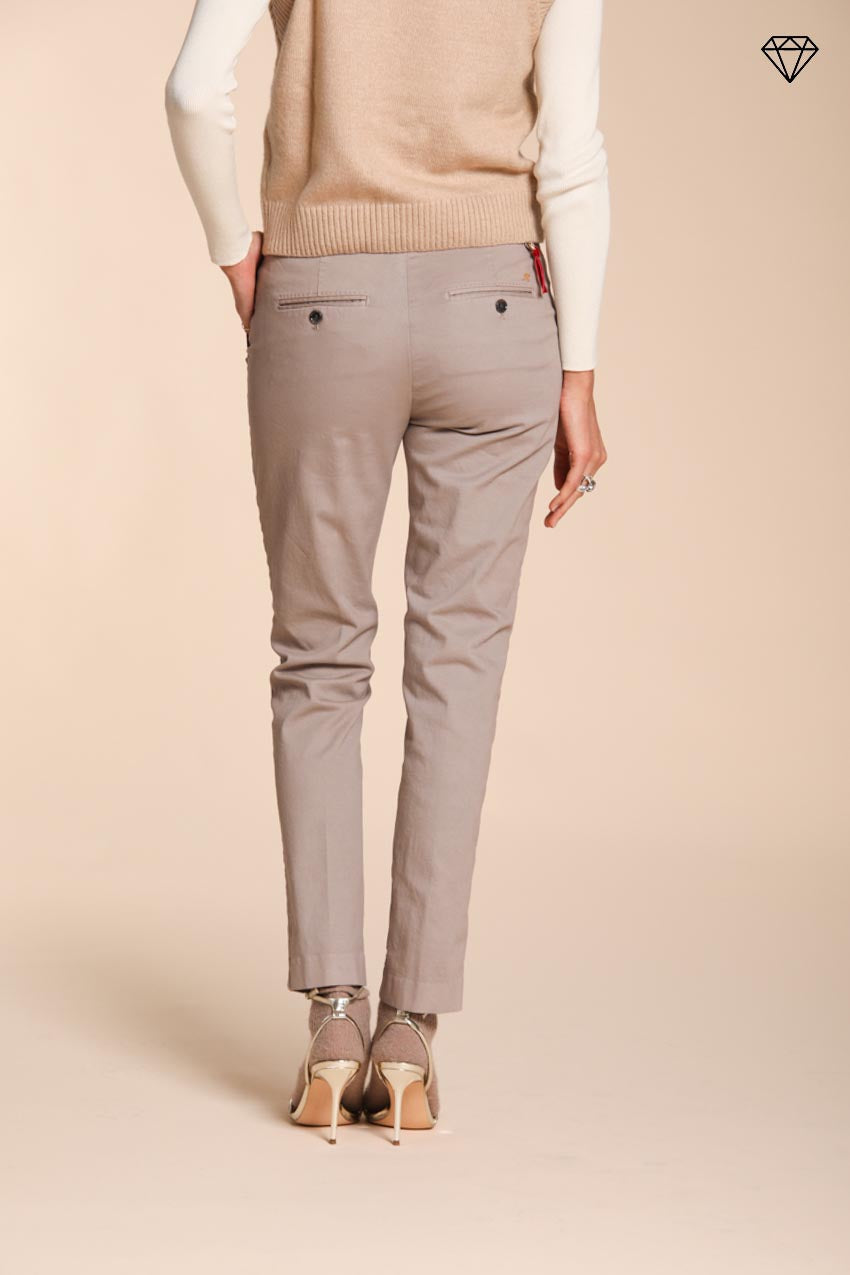 Foto 5 New York Slim pantalone chino donna in raso slim fit ①