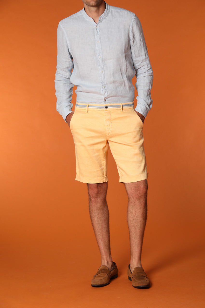 Torino Oxford мъжки чино бермуди от лен и памук - слим фит