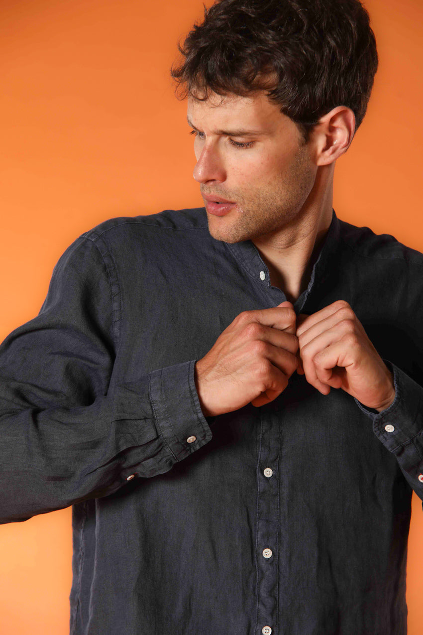 Porto мъжка риза с дълъг ръкав от лен