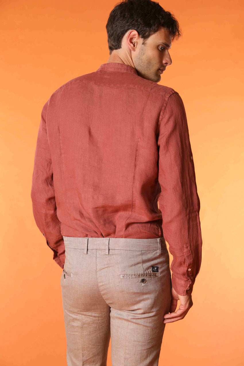 Porto мъжка риза с дълъг ръкав от лен