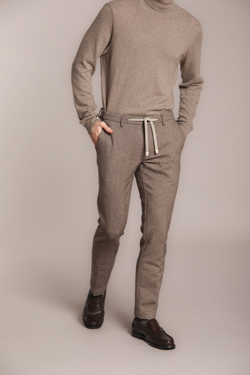 Foto 1 New York String pantalone chino jogger uomo in cover bicolor regular fit