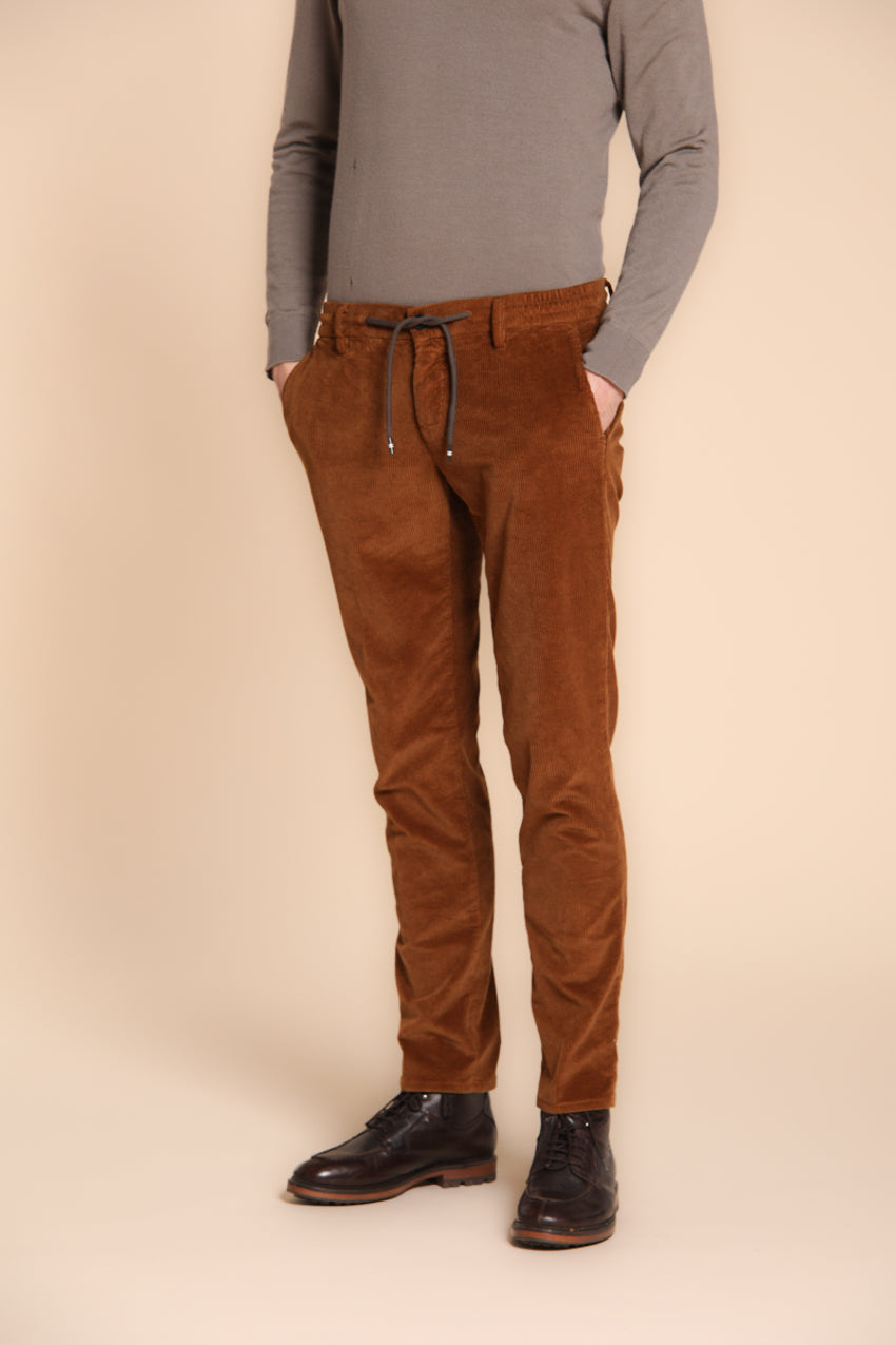 Foto 1 Milano Jogger pantalone chino uomo in velluto 500 righe extra slim fit