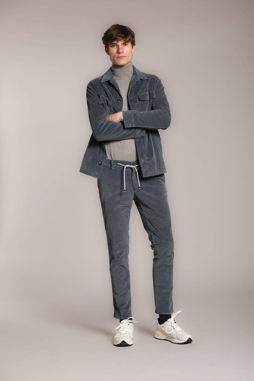 Foto 3 Milano Jogger pantalone chino uomo in velluto 500 righe extra slim fit