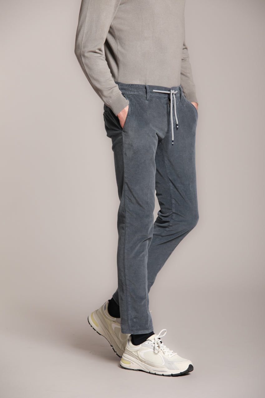 Foto 6 Milano Jogger pantalone chino uomo in velluto 500 righe extra slim fit