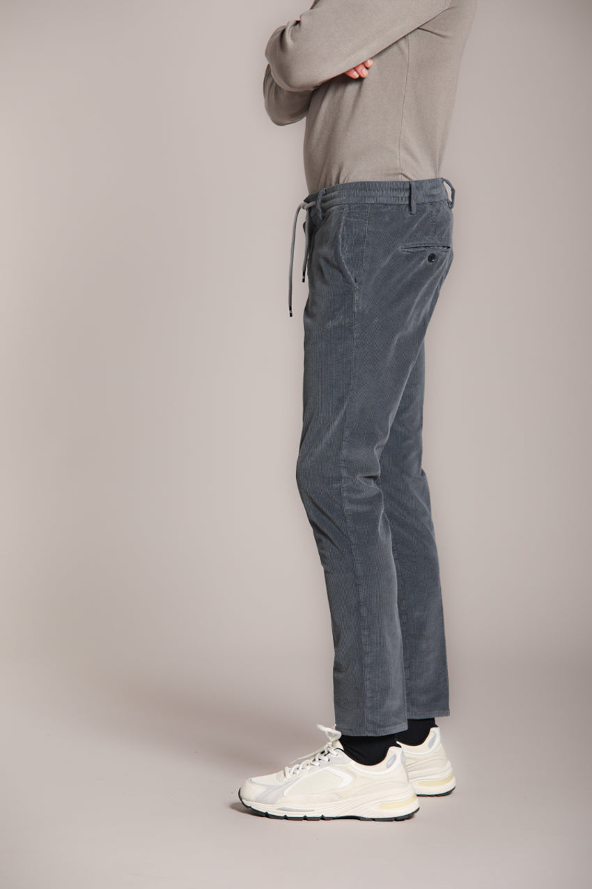 Foto 5 Milano Jogger pantalone chino uomo in velluto 500 righe extra slim fit