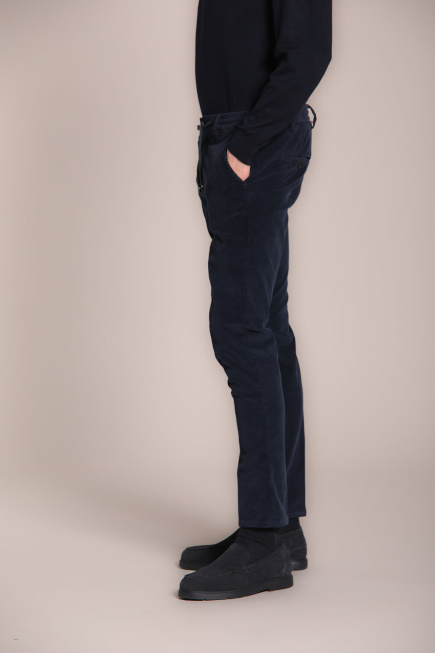 Foto 5 Milano Jogger pantalone chino uomo in velluto 500 righe extra slim fit