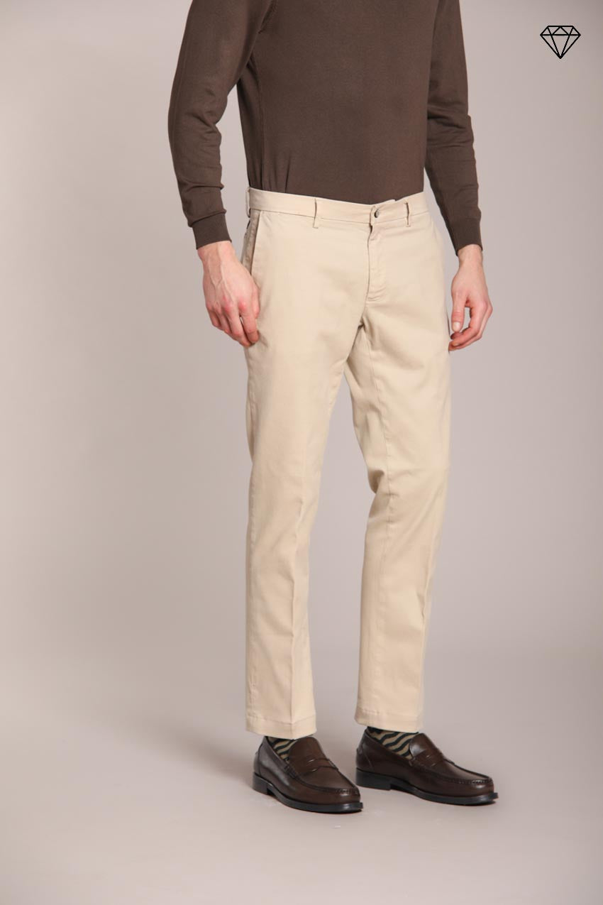 Foto 4 New York pantalone chino uomo in gabardina stretch regular fit ①