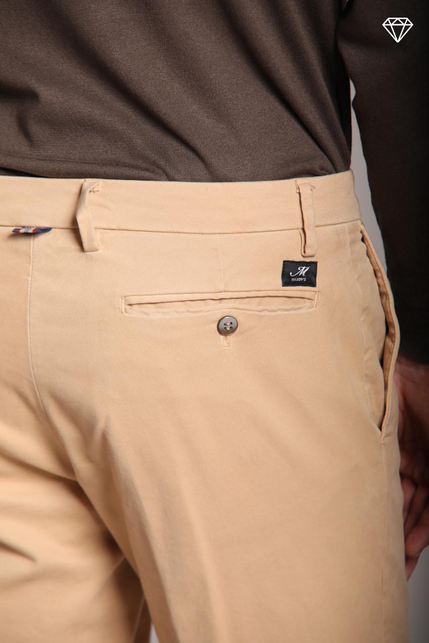 Foto 2 New York pantalone chino uomo in gabardina stretch regular fit ①