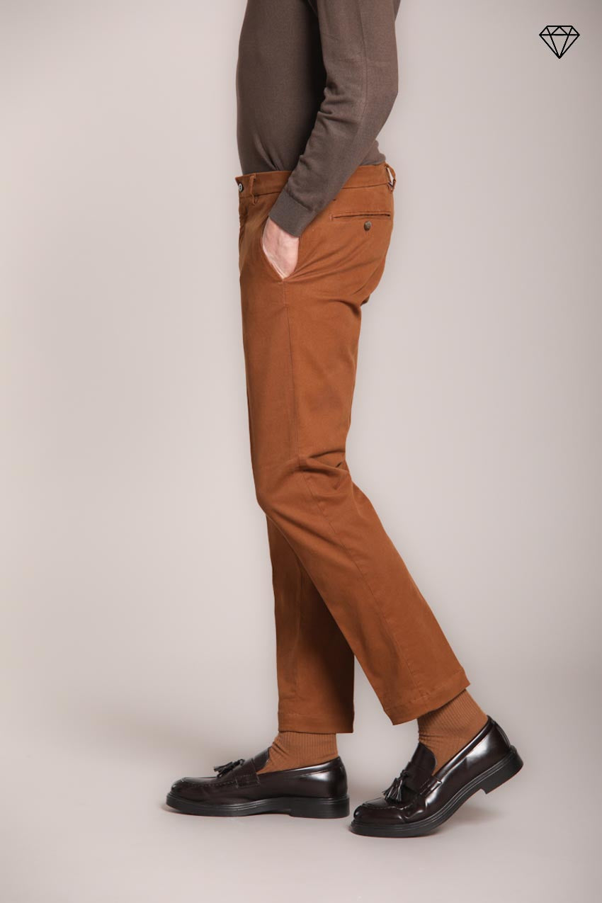 Foto 4 New York pantalone chino uomo in gabardina stretch regular fit ①
