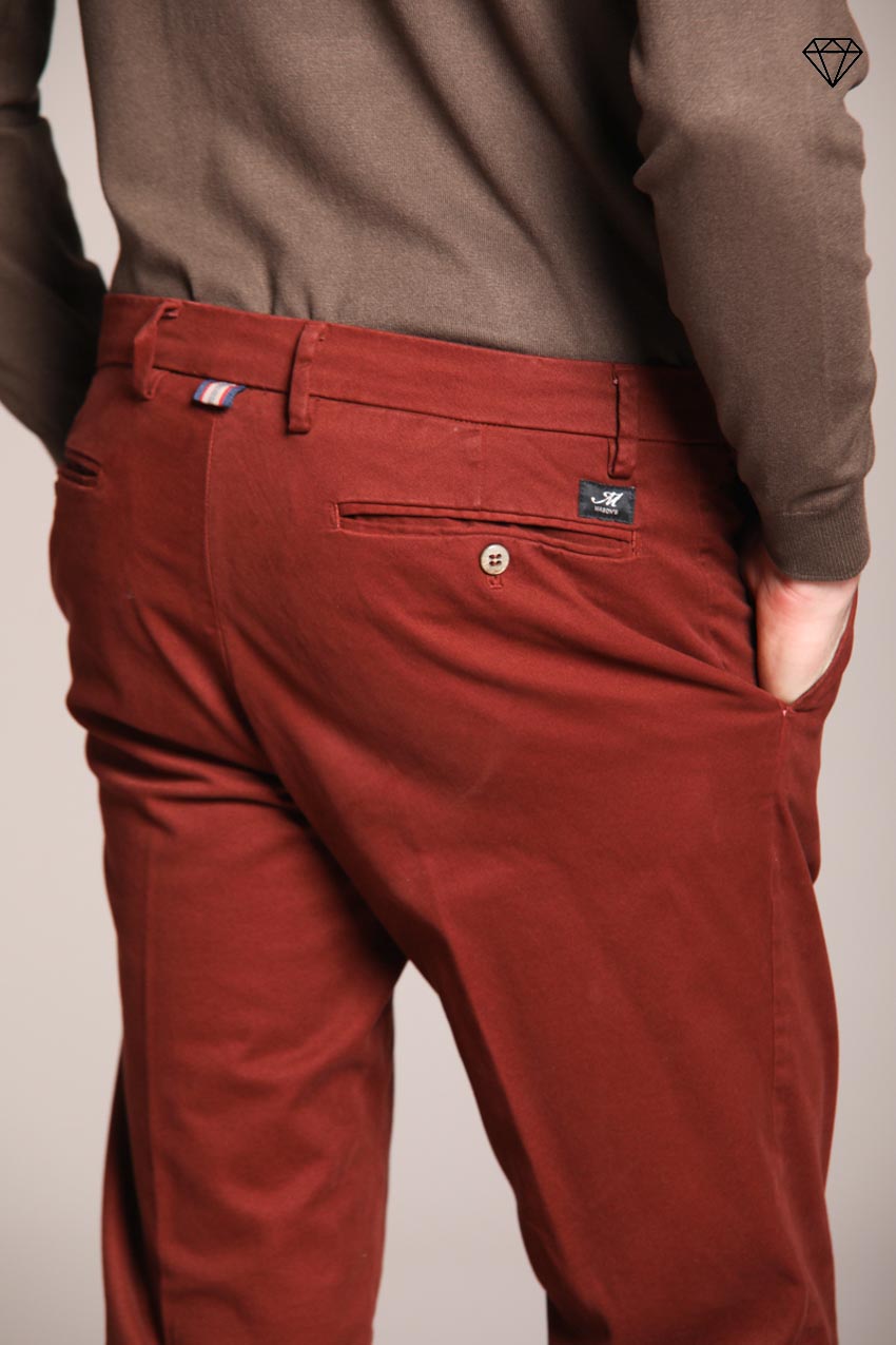 Foto 2 New York pantalone chino uomo in gabardina stretch regular fit ①