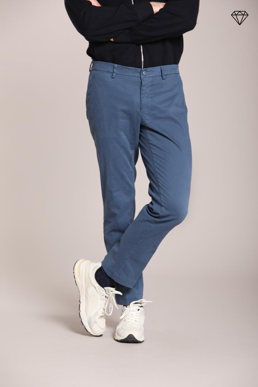 Foto 3 New York pantalone chino uomo in gabardina stretch regular fit ①