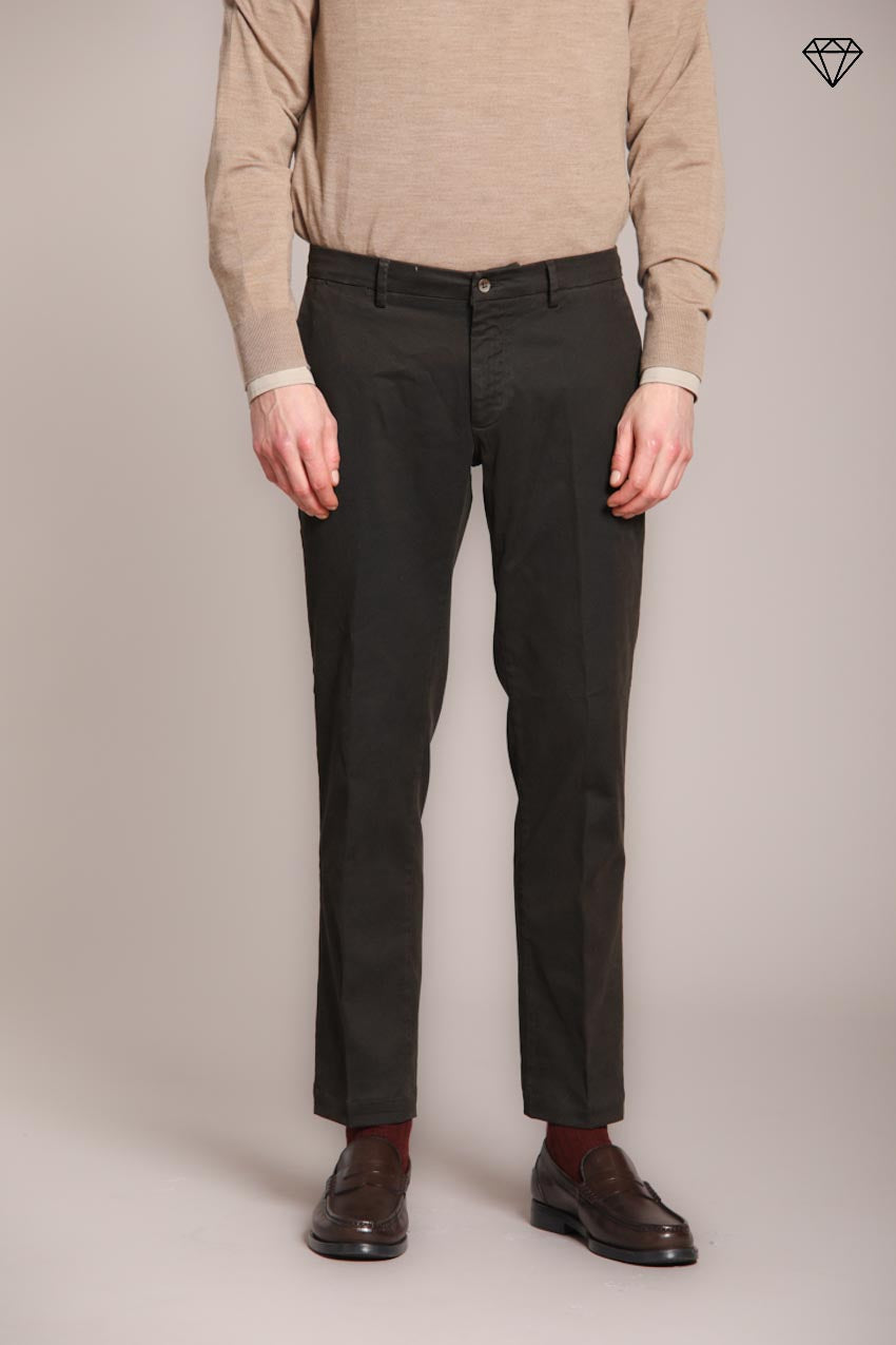 Foto 1 New York pantalone chino uomo in gabardina stretch regular fit ①