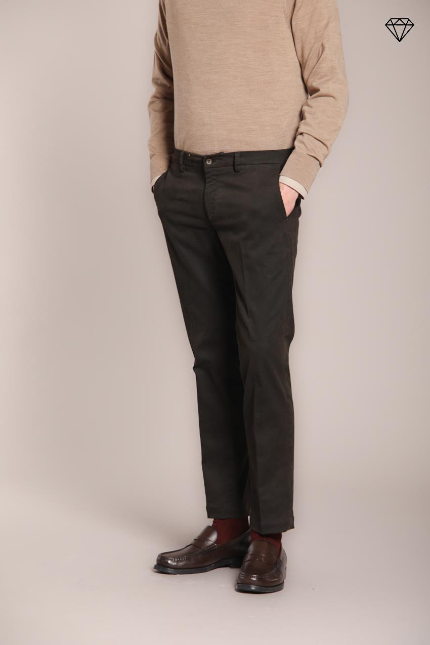 Foto 3 New York pantalone chino uomo in gabardina stretch regular fit ①
