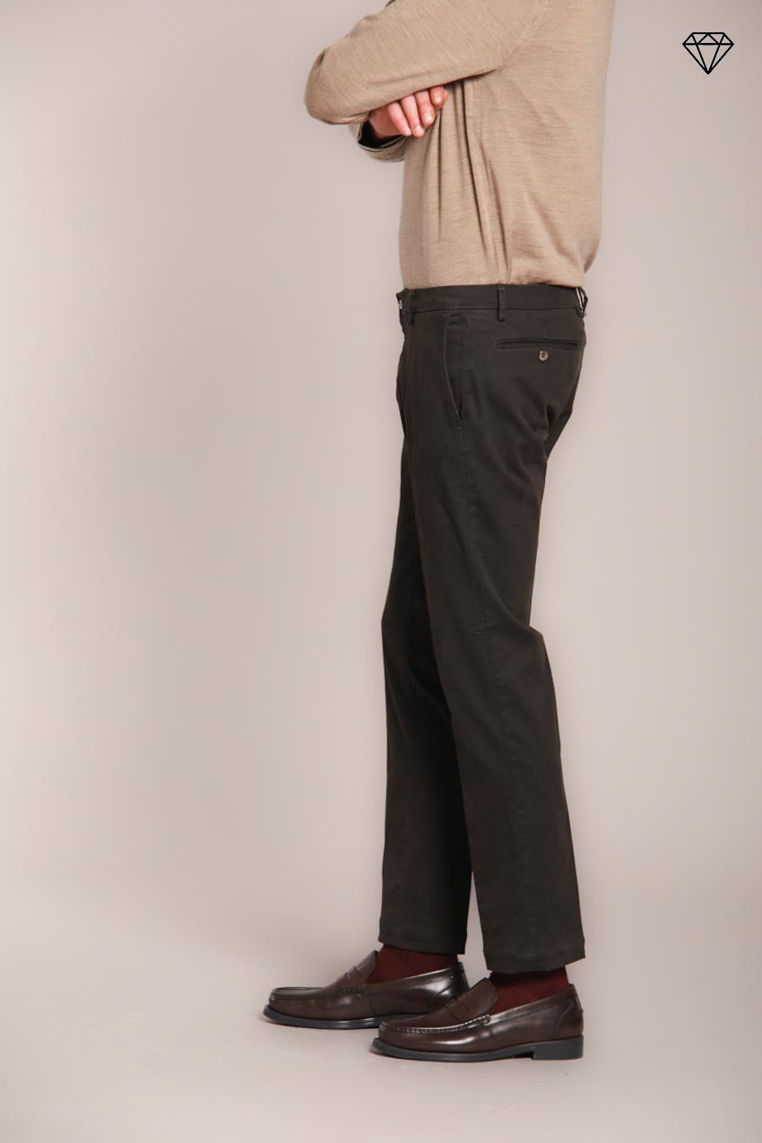 Foto 5 New York pantalone chino uomo in gabardina stretch regular fit ①