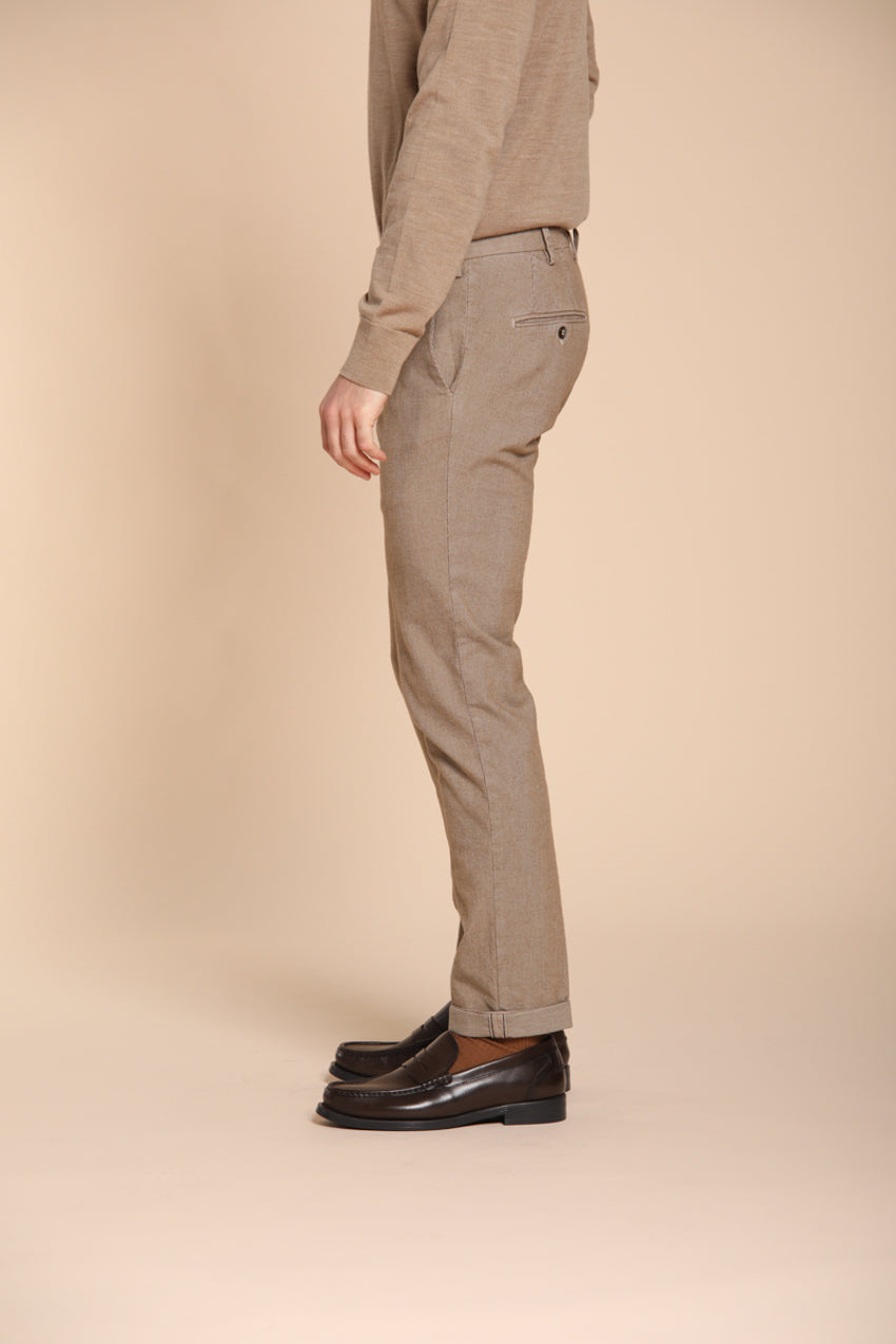 Foto 5 New York Sartoriale pantalone chino uomo stampa micro muline regular fit