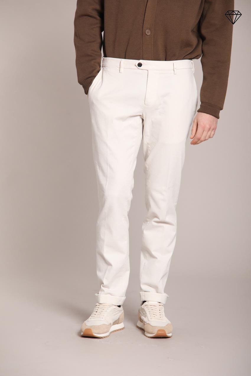 Foto 1 New York Sartoriale pantalone chino uomo sartoriale in cotone lana regular fit ①