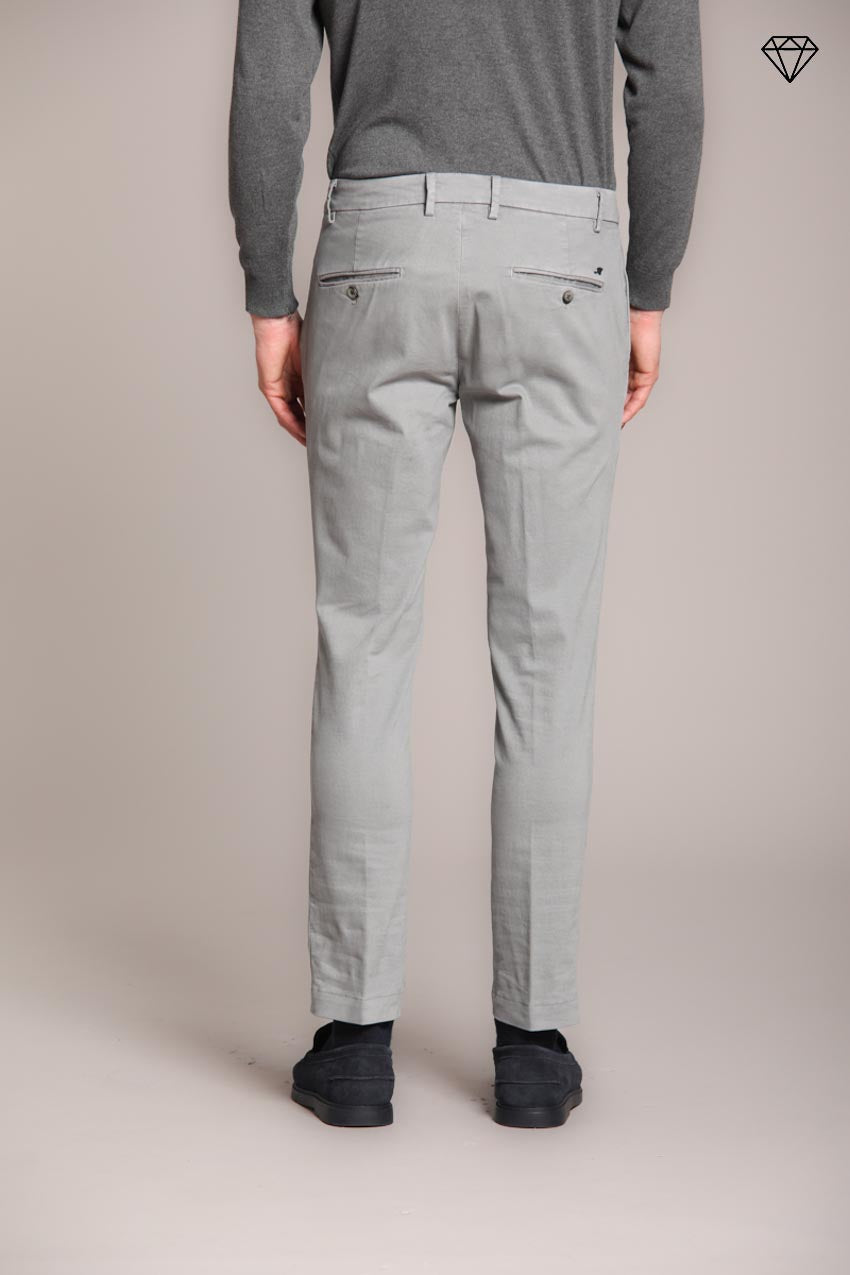 Foto 3 Milano pantalone chino uomo in gabardina stretch extra slim fit ①
