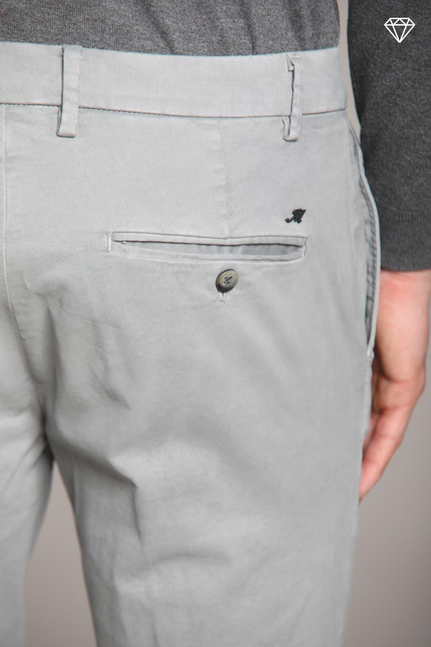 Foto 2 Milano pantalone chino uomo in gabardina stretch extra slim fit ①