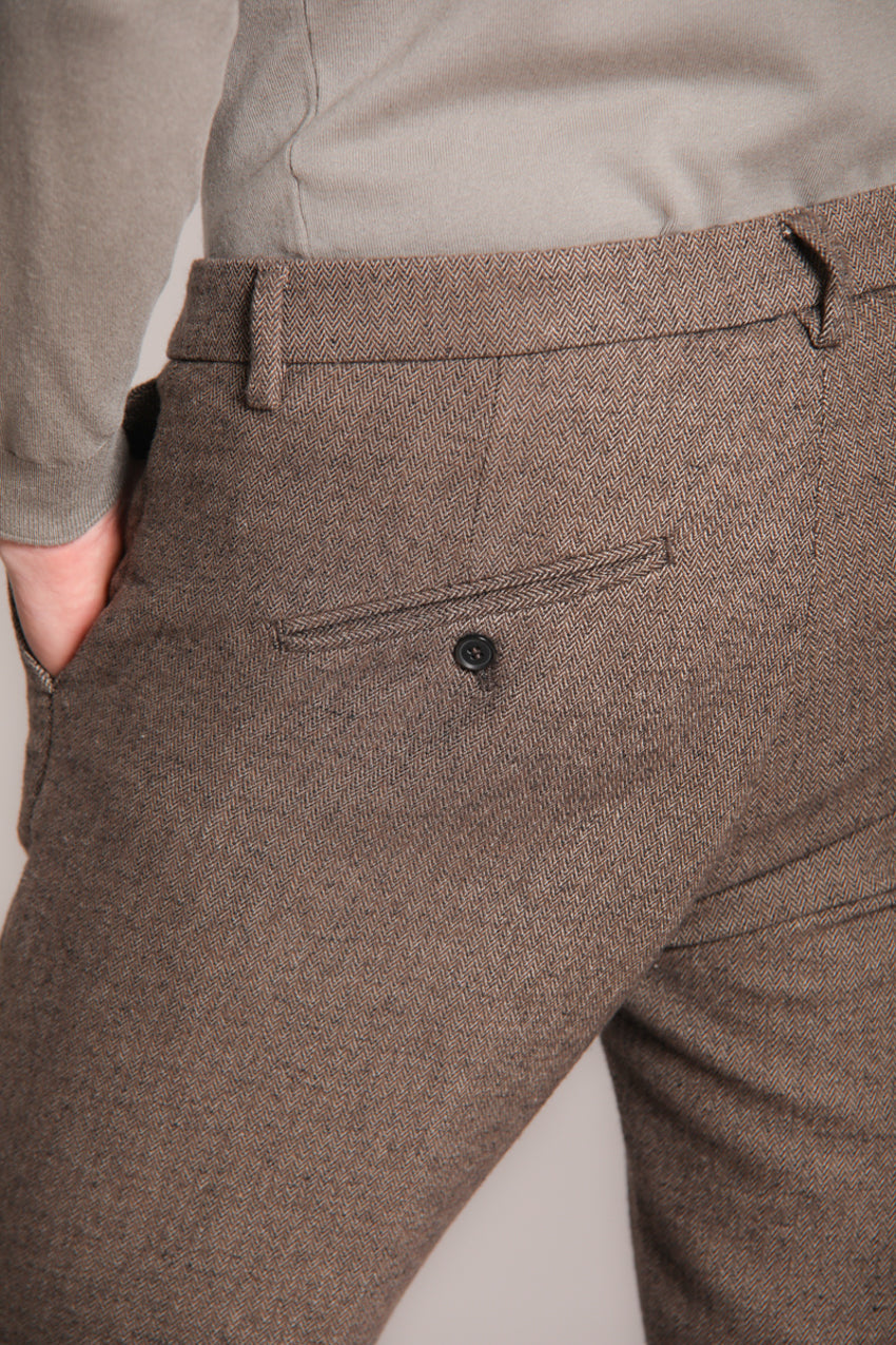 Foto 4 Osaka pantalone chino uomo in resca bicolor carrot fit
