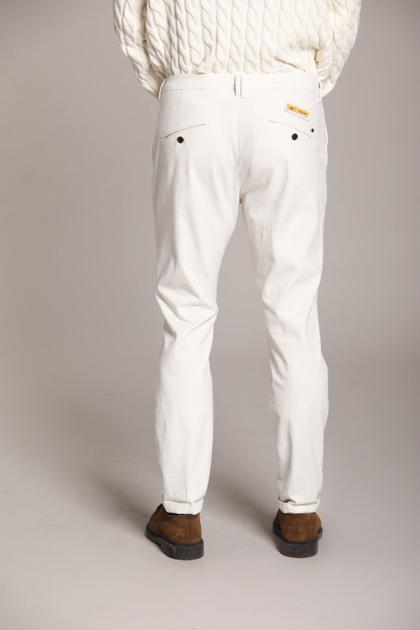 Foto 6 Osaka 1 Pinces pantaloni chino uomo in cotone lana carrot fit