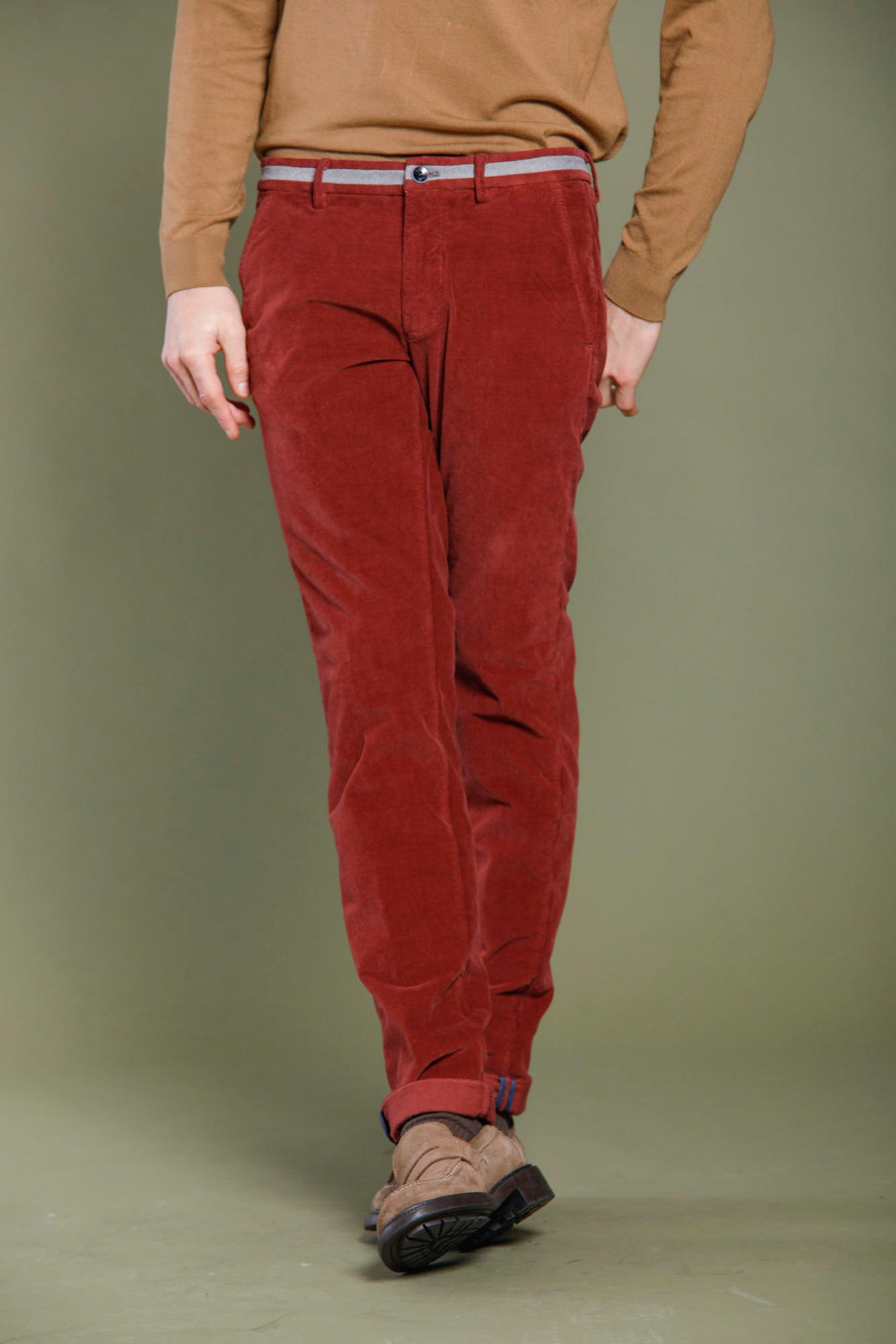 Torino University pantalone chino uomo in velluto a righe slim - Mason's 