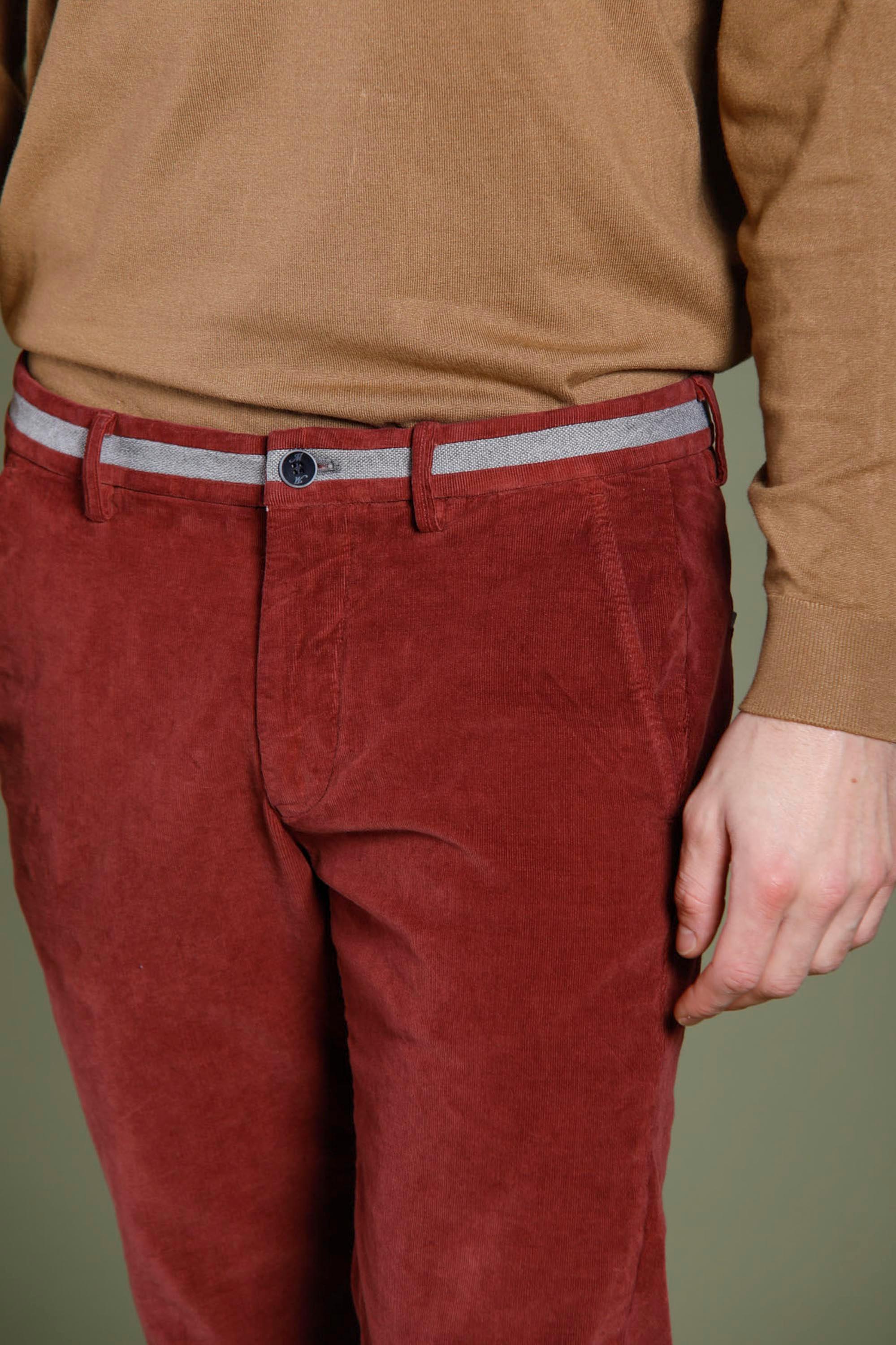 Torino University pantalone chino uomo in velluto a righe slim - Mason's 